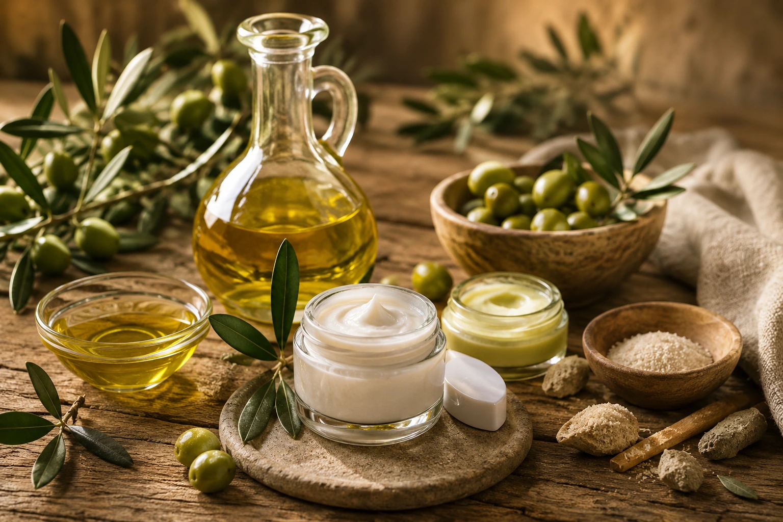 Cosmética natural elaborada con aceite de oliva